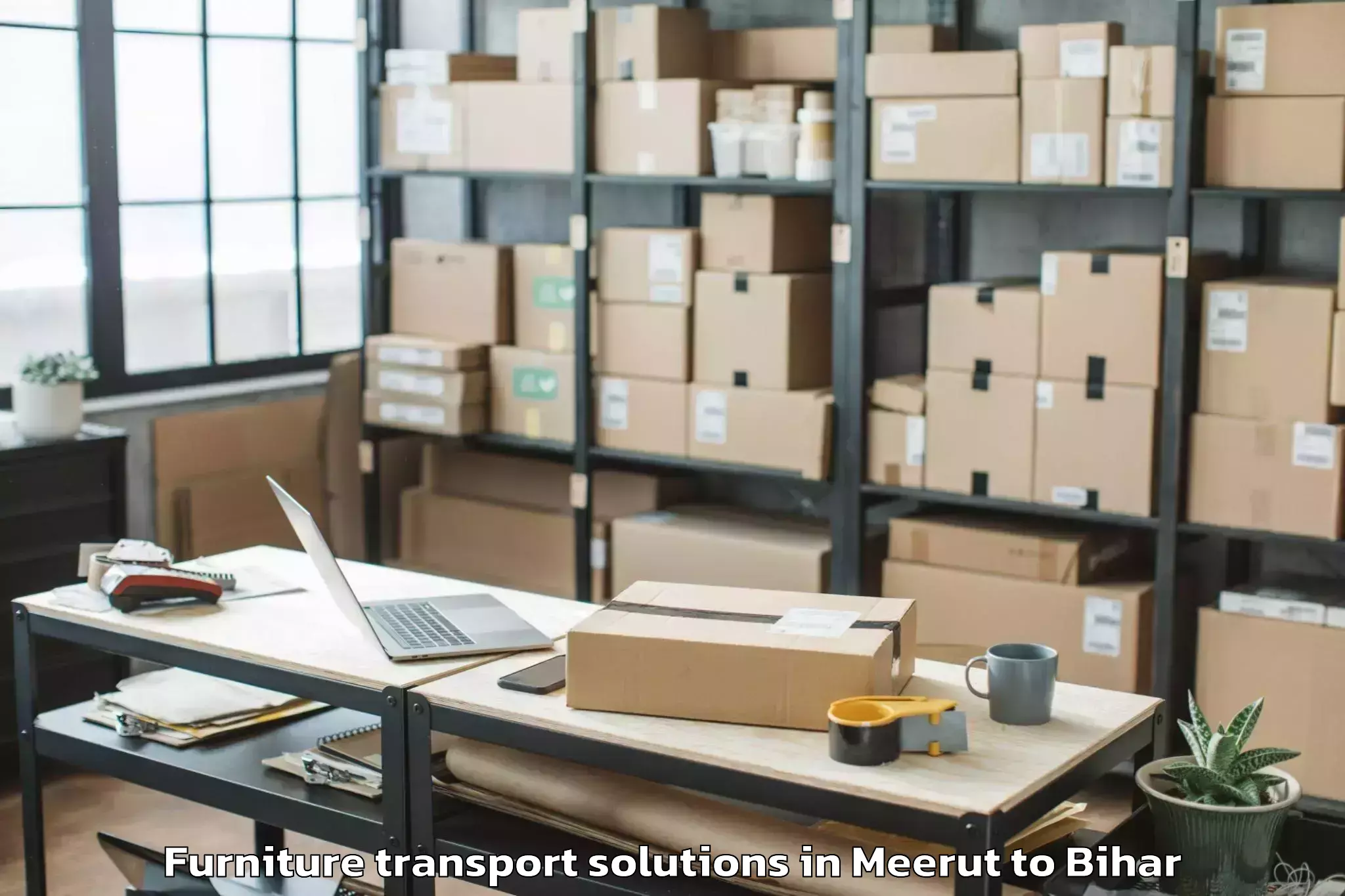 Efficient Meerut to Balmiki Nagar Furniture Transport Solutions